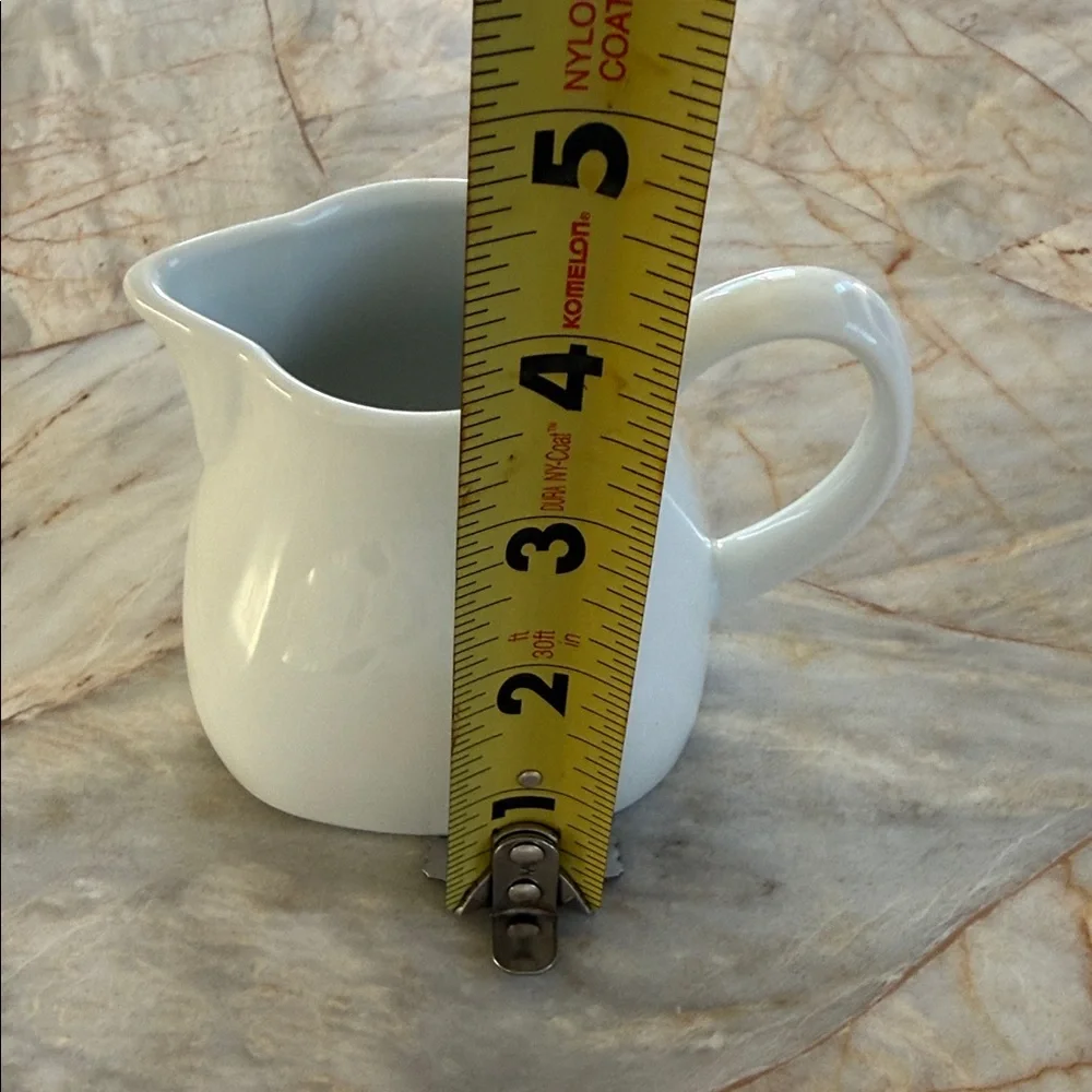 Pier 1 Luminous White‎ Porcelain Creamer Pitcher Dishwasher Safe Mini Milk Jug